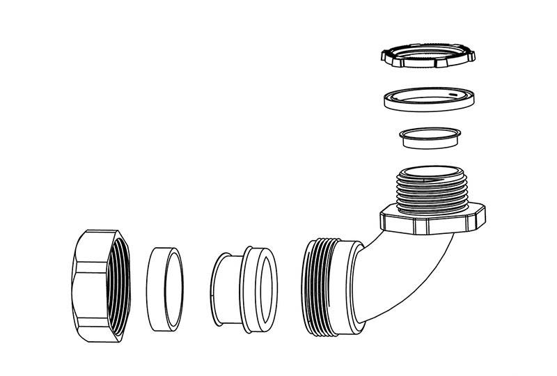 電氣保護(hù)金屬軟管接頭防水防電磁波干擾應(yīng)用 – ABZ63 Series